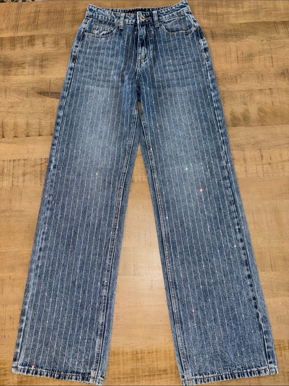 Amisu New Yorker Sparkly Rhinestone Denim Jeans Size 4 Nashville Cowgirl 🤠